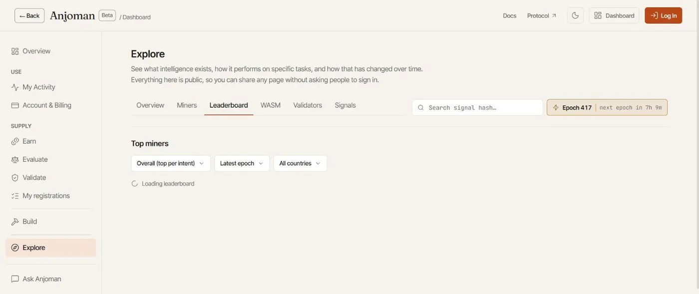 The beta: explorer never finishes loading